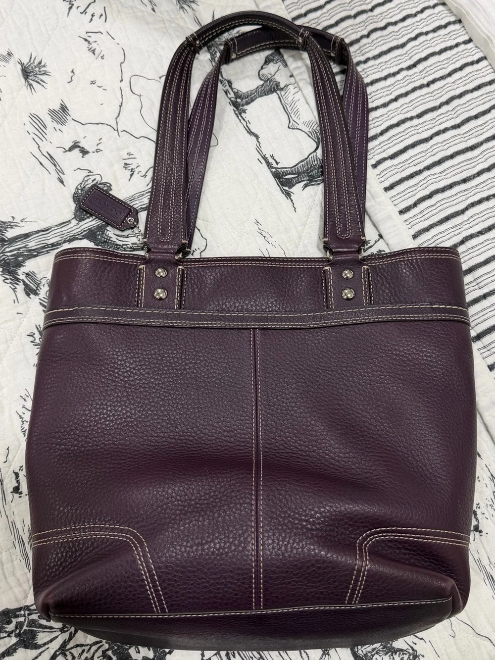 Coach Vintage Y2K Plum Hampton Hamilton Tote
